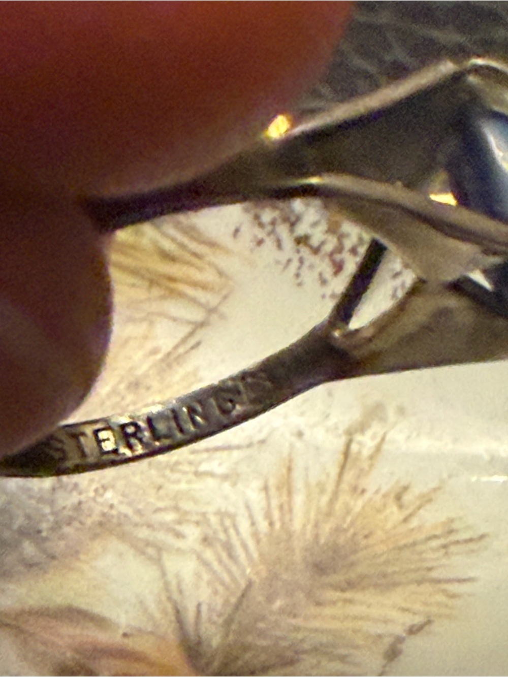 Vintage Blue Star Sapphire Sterling Silver Ring, Size 5.5 Hallmarked - Picture 8 of 16